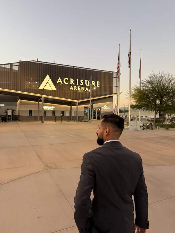 Arriving at Acrisure Arena