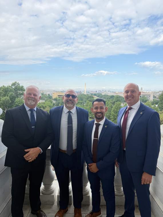 Jose Santos with a delegation at the United States Capitol